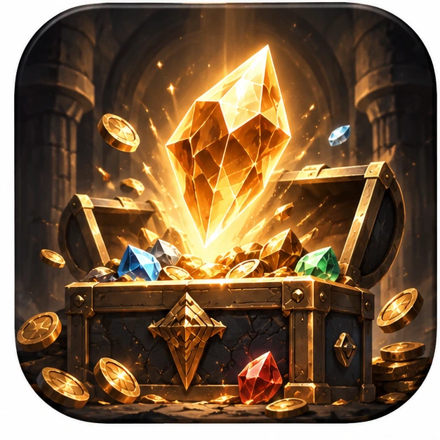 Generated editorial treasure chest illustration; not an in-game screenshot
